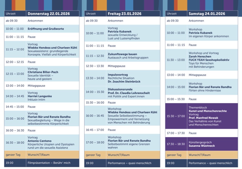Zeitplan für das Symposium